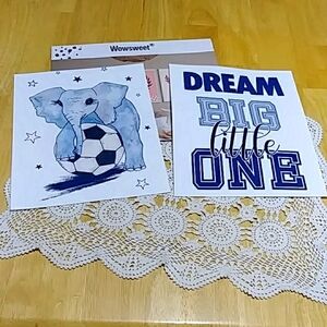 Boy's room decor -  synthetic fabric prints